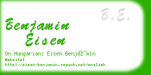 benjamin eisen business card